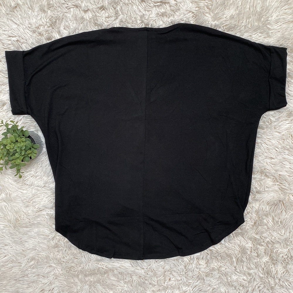 E.C. Front Wrap Top 💗 Black - Picture 4 of 11